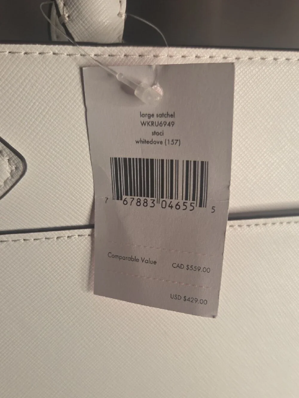 kate spade white leather satchel